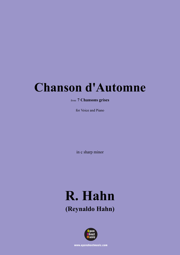 R. Hahn-Chanson d'Automne