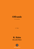 R. Hahn-Offrande