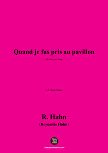 R. Hahn-Quand je fus pris au pavillon