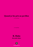 R. Hahn-Quand je fus pris au pavillon