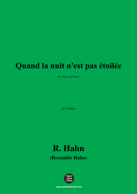 R. Hahn-Quand la nuit n'est pas étoilée