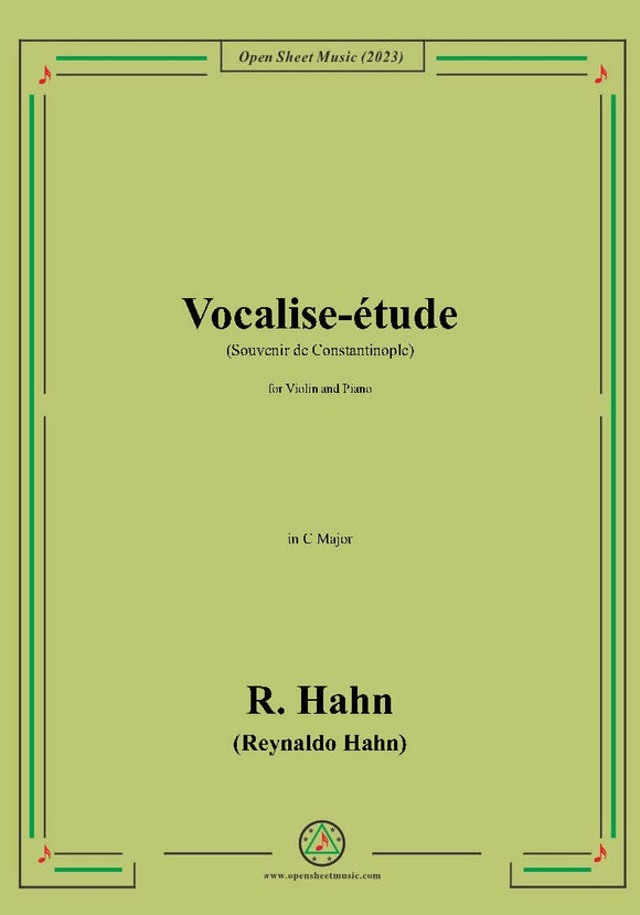 R. Hahn-Vocalise-étude(Souvenir de Constantinople)