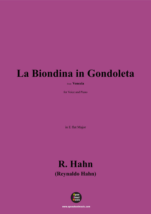 R. Hahn-La Biondina in Gondoleta