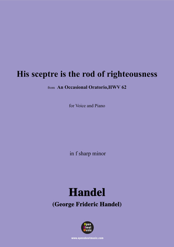 Handel-His sceptre is the rod of righteousness