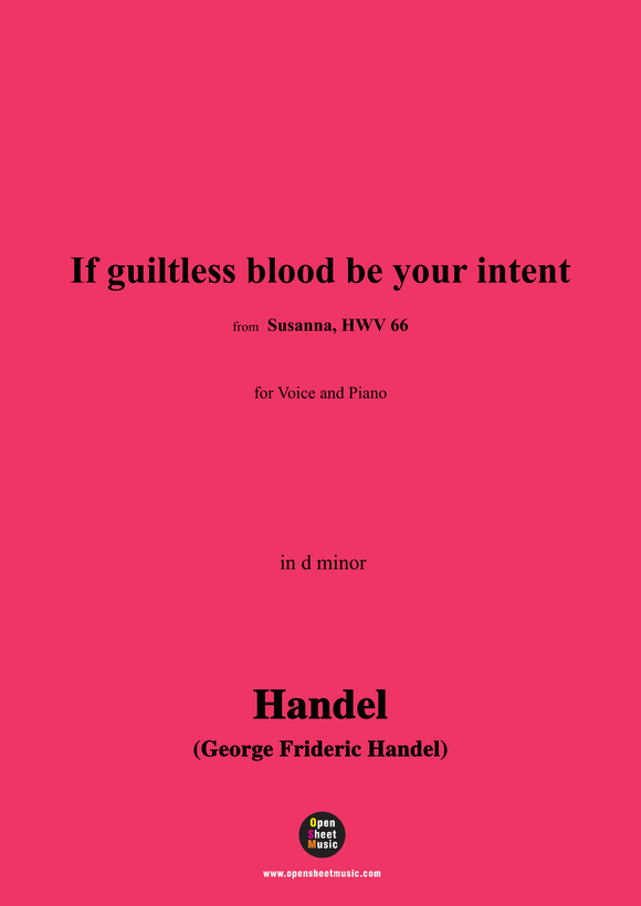 Handel-If guiltless blood be your intent(Act II Scene 4 No.44)