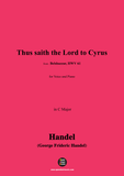 Handel-Thus saith the Lord to Cyrus