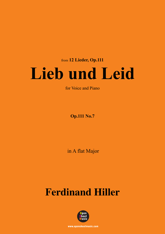 F. Hiller-Lieb und Leid,Op.111 No.7