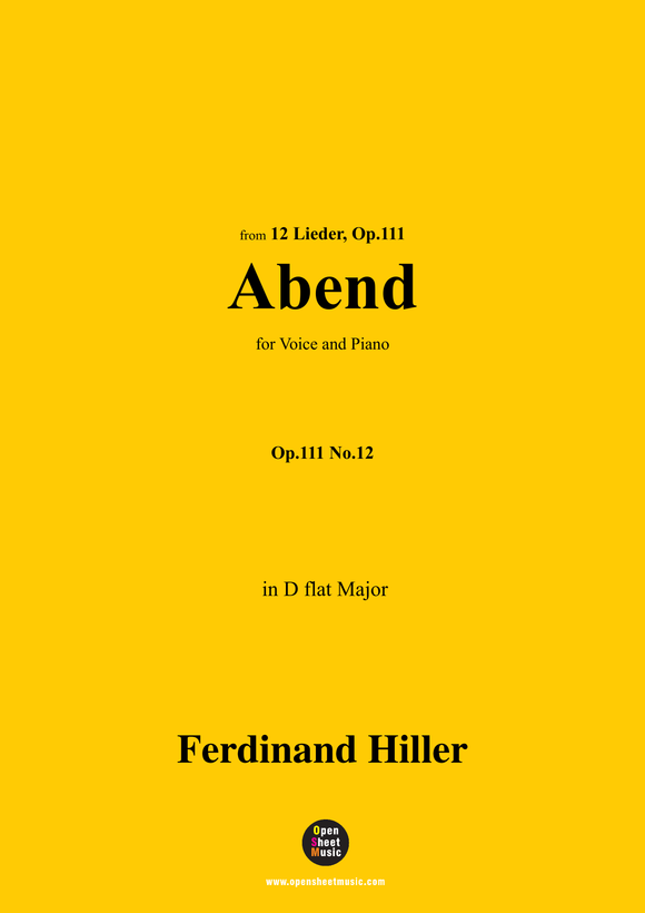 F. Hiller-Abend,Op.111 No.12