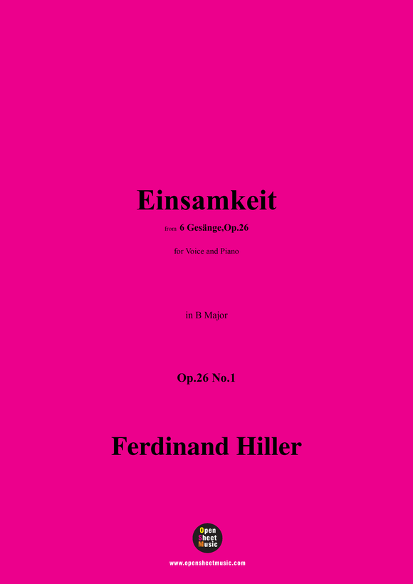 F. Hiller-Einsamkeit,Op.26 No.1