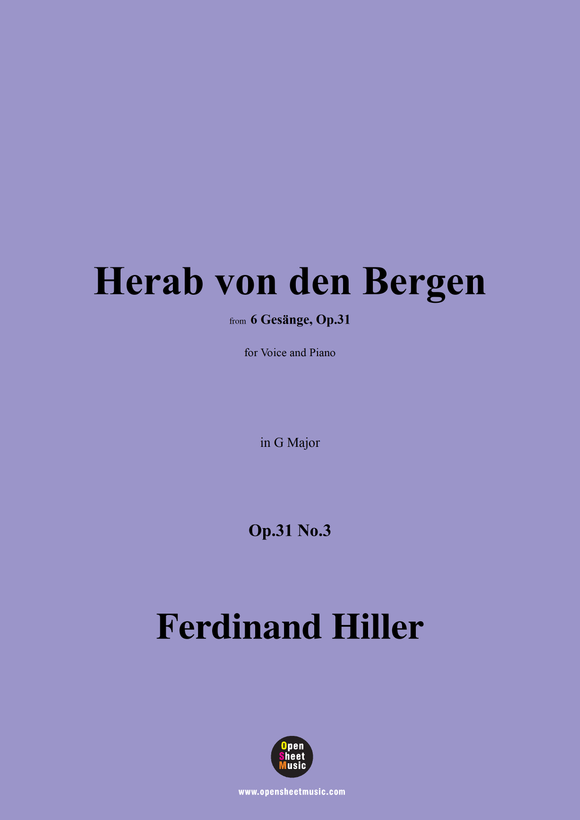 F. Hiller-Herab von den Bergen