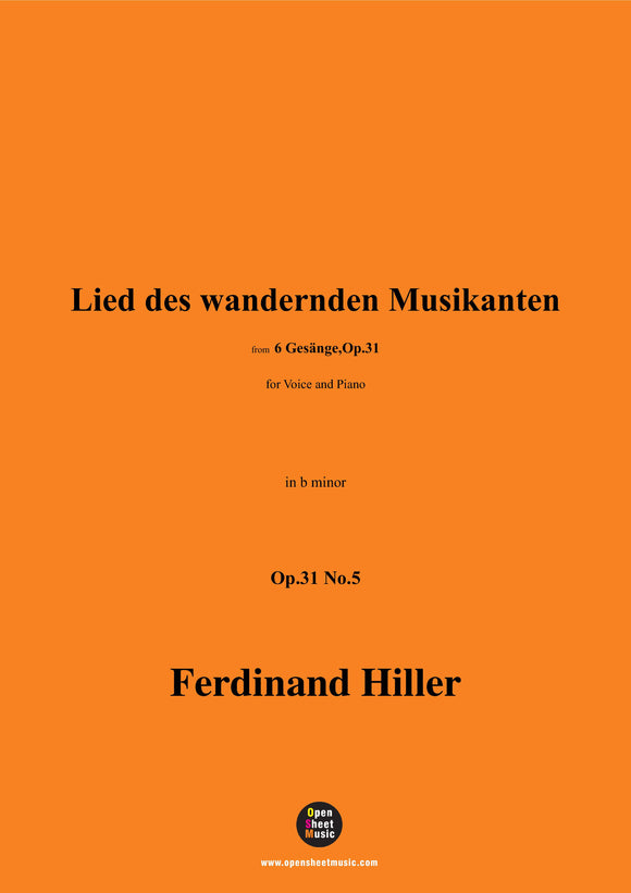F. Hiller-Lied des wandernden Musikanten