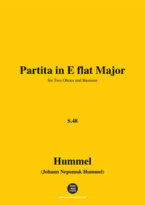 Hummel-Partita,in E flat Major,S.48,for Two Oboes and Bassoon
