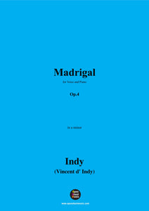 V. d' Indy-Madrigal,Op.4