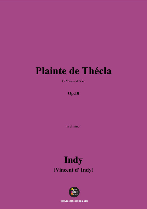 V. d' Indy-Plainte de Thécla,Op.10