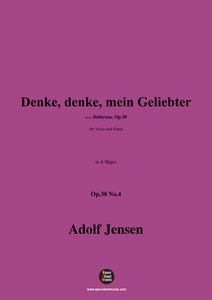 A. Jensen-Denke,denke,mein Geliebter,Op.30 No.4