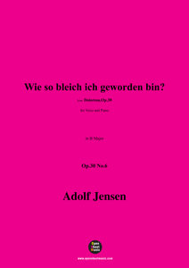 A. Jensen-Wie so bleich ich geworden bin?,Op.30 No.6