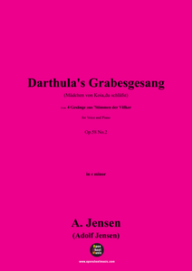 A. Jensen-Darthula's Grabesgesang