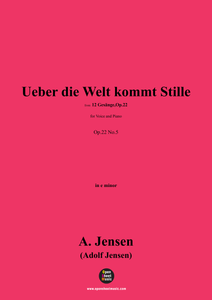 A. Jensen-Ueber die Welt kommt Stille