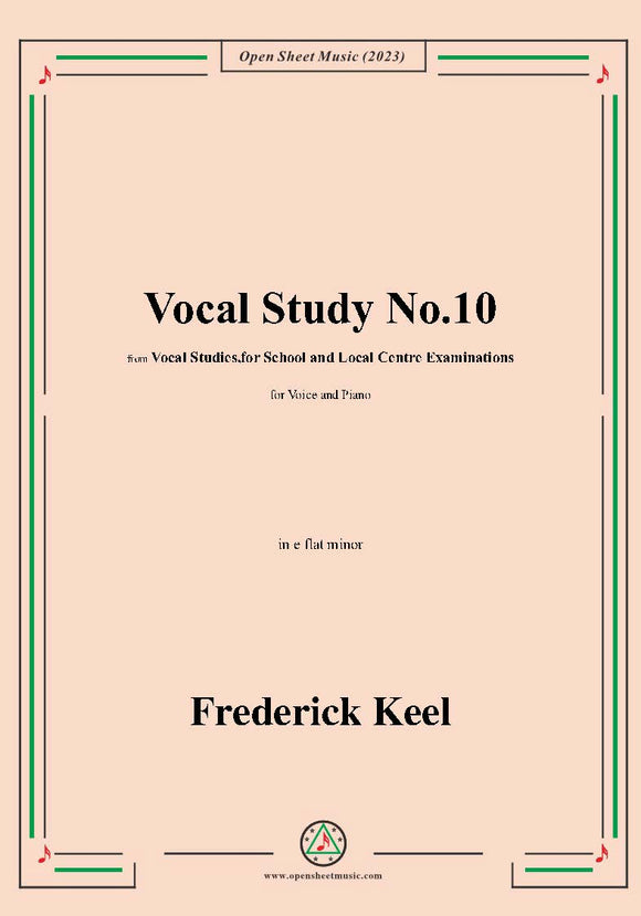 Keel-Vocal Study No.10,in e flat minor