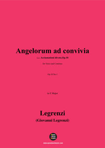 Legrenzi-Angelorum ad convivia,Op.10 No.1