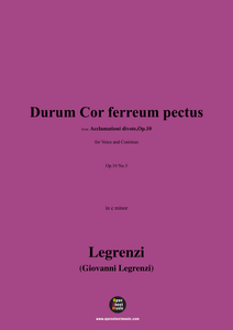 Legrenzi-Durum Cor ferreum pectus