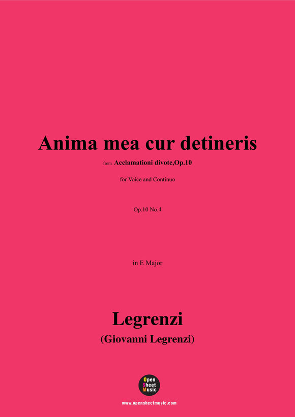 Legrenzi-Anima mea cur detineris,Op.10 No.4