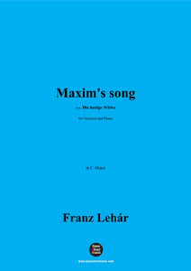 Lehár-Maxim's song(Act I)