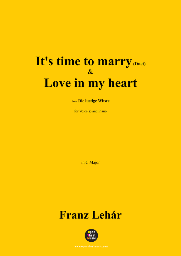 Lehár-It's time to marry(Duet)...Love in my heart