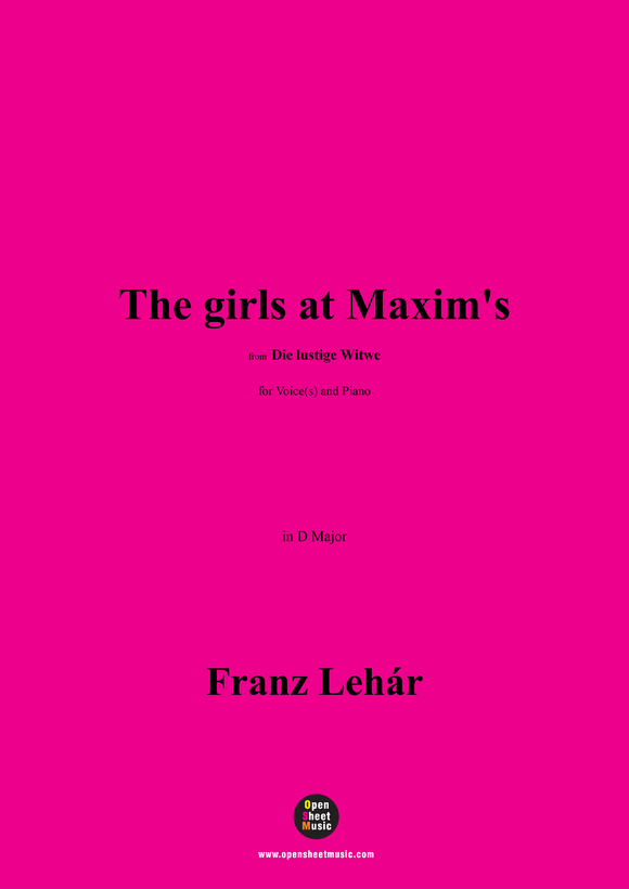 Lehár-The girls at Maxim's