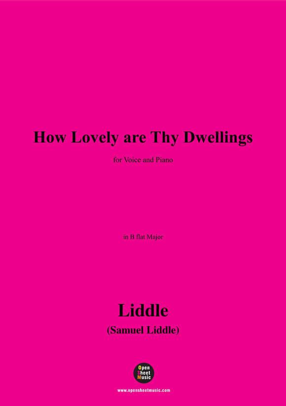 Liddle-How Lovely are Thy Dwellings