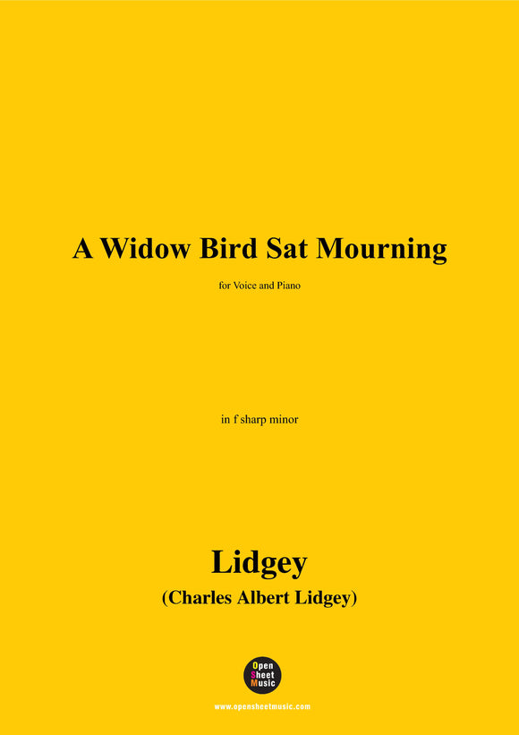 Lidgey-A Widow Bird Sat Mourning