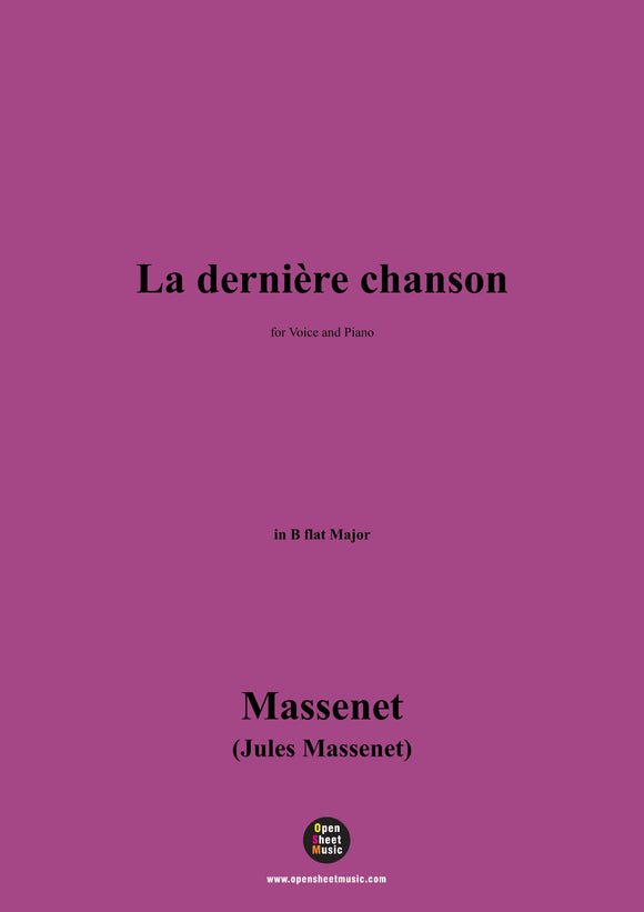 Massenet-La dernière chanson
