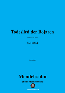 F. Mendelssohn-Todeslied der Bojaren