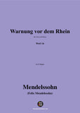 F. Mendelssohn-Warnung vor dem Rhein