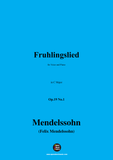 F. Mendelssohn-Fruhlingslied,Op.19 No.1