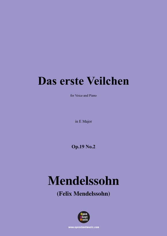 F. Mendelssohn-Das erste Veilchen,Op.19 No.2