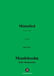 F. Mendelssohn-Minnelied,Op.34 No.1