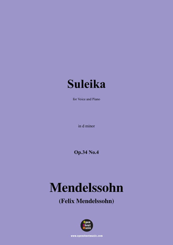 F. Mendelssohn-Suleika,Op.34 No.4