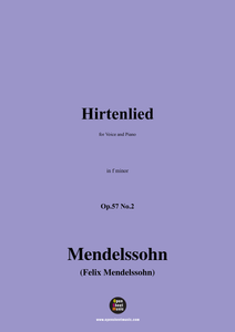 F. Mendelssohn-Hirtenlied,Op.57 No.2