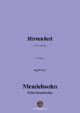 F. Mendelssohn-Hirtenlied,Op.57 No.2