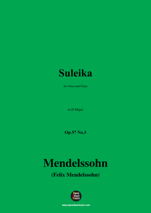 F. Mendelssohn-Suleika,Op.57 No.3