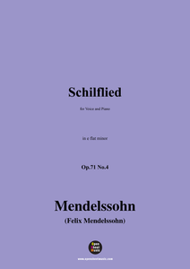F. Mendelssohn-Schilfied,Op.71 No.4