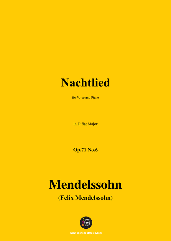 F. Mendelssohn-Nachtlied,Op.71 No.6