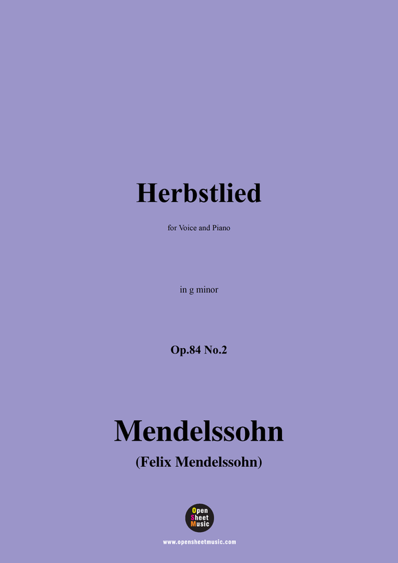 F. Mendelssohn-Herbstlied,Op.84 No.2