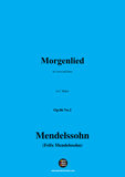 F. Mendelssohn-Morgenlied,Op.86 No.2