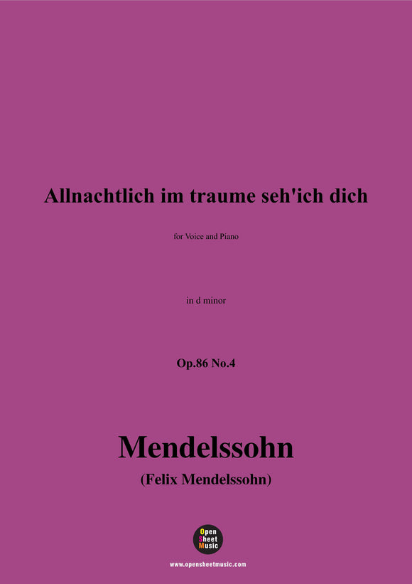 F. Mendelssohn-Allnachtlich im traume sehich dich