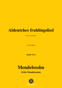 F. Mendelssohn-Aldeutches fruhlingslied,Op.86 No.6