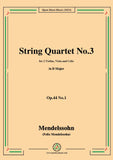 Mendelssohn-String Quartet No.3,in D Major,Op.44 No.1