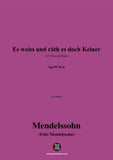 F. Mendelssohn-Die Stille(Es weiss und rath es doch Keiner)