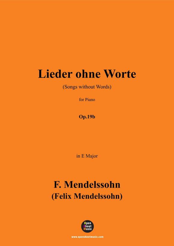 F. Mendelssohn-Lieder ohne Worte,for Piano
